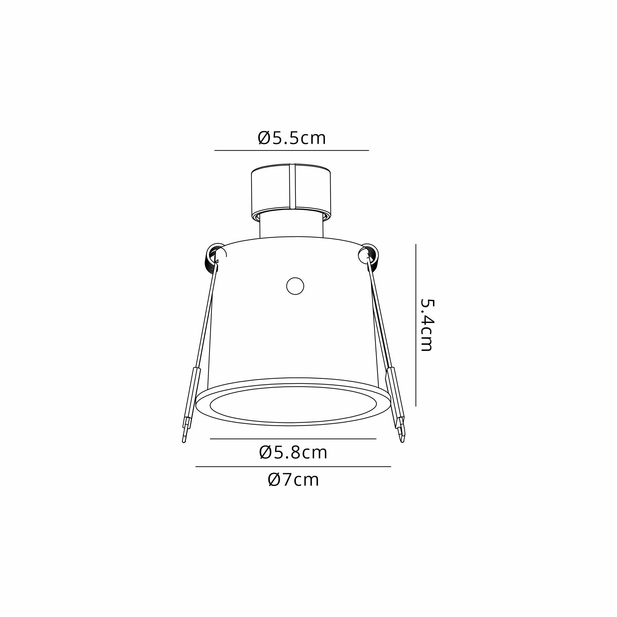 Malt Recessed Ceiling Luminaires Mantra Fusion Round Recess Ceiling